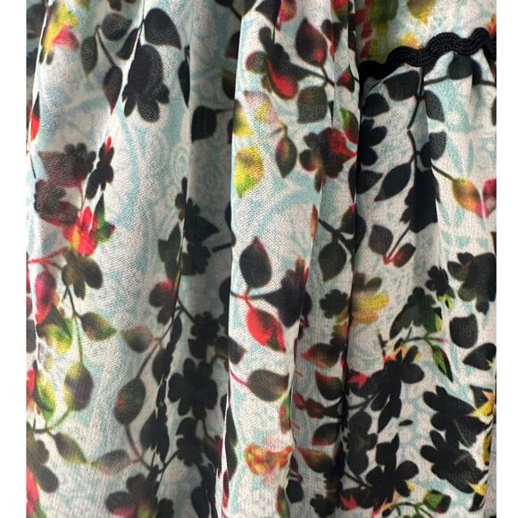 Bhanuni by Jyoti Anthropology Cute Printed Dress W/Embroidered Flower Size 2 - Picture 6 of 11